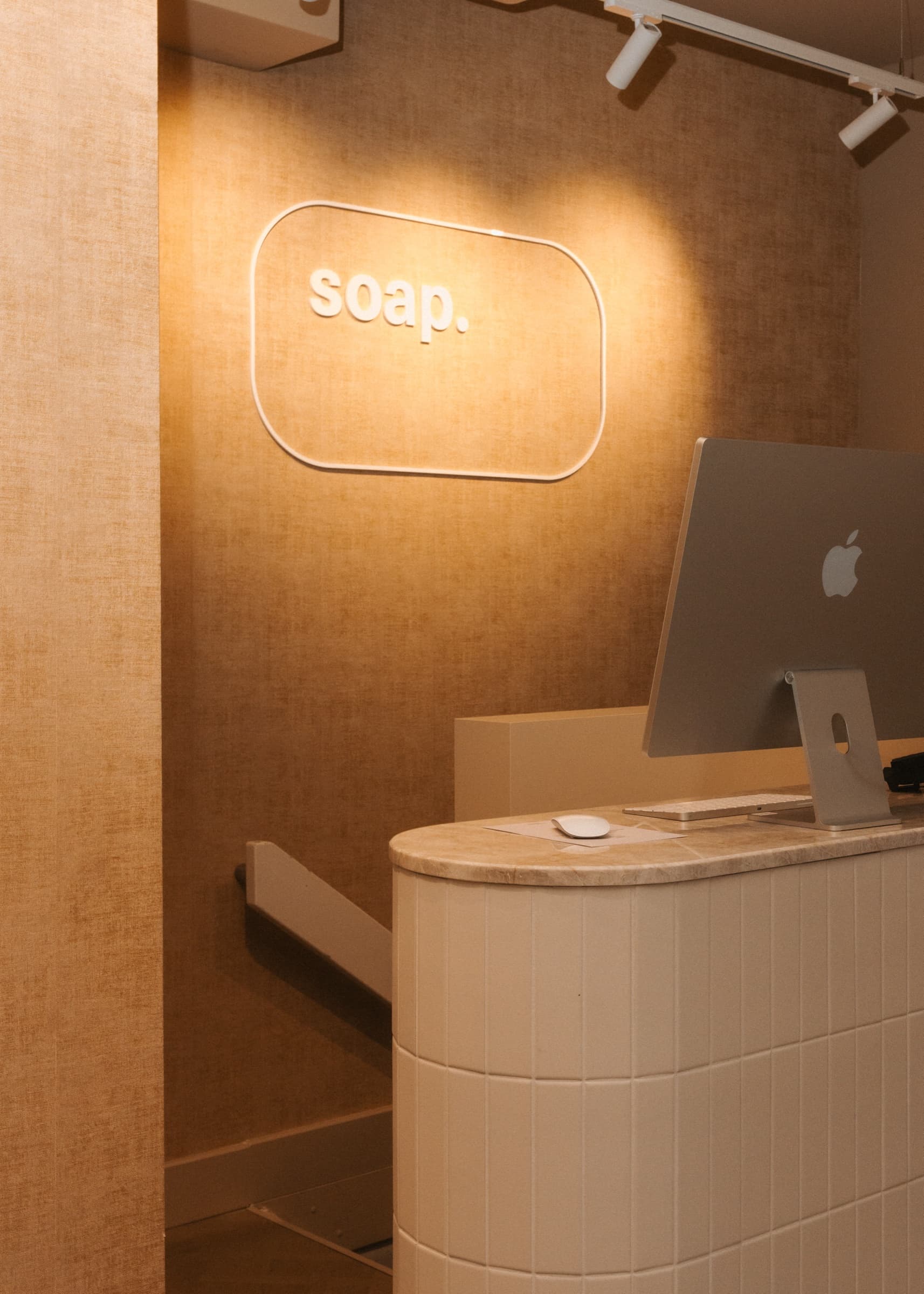 Receptie van Soap Utrecht waar je je gezichtsbehandeling boekt